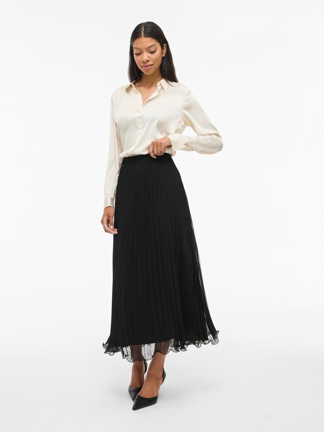VICALLA Long Skirt - Black - VERO MODA & VILA Bergvik